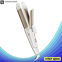 Плойка-утюжок для волосся Gemei GM-2961 2 в 1 - Мультистайлер з гофре для укладання волосся, фото 5