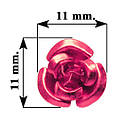 Набор 20 штук Пайетки 11 мм Розы 3D Объемные Малиновый Цвет, Декор для Шитья и Бижутерии, фото 3