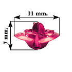 Набор 20 штук Пайетки 11 мм Розы 3D Объемные Малиновый Цвет, Декор для Шитья и Бижутерии, фото 2