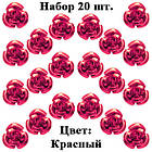 Набор 20 штук Пайетки 11 мм Розы 3D Объемные Малиновый Цвет, Декор для Шитья и Бижутерии, фото 8