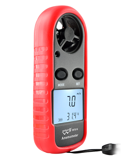 Крильчатий Анемометр 0,1-30м/с, -10-45°C WINTACT WT816