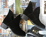Jimmy Choo! жіночі демісезонні черевики, маленький зручний каблук натуральна шкіра, замш, фото 5