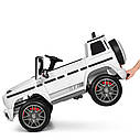 Дитячий електромобіль Джип M 4180 EBLR-1, Mercedes Benz G63, колеса EVA, сидіння шкіра, музика, світло, білий, фото 9