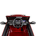 Дитячий електромобіль Джип Mercedes-Benz G63, колеса EVA, екошкіра, музика, світло, M 4180 EBLRS-3 вишневий лак, фото 3