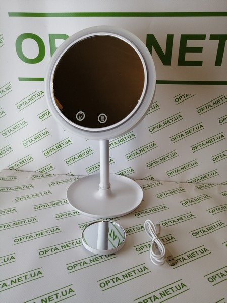 Кругле дзеркало з підсвічуванням і вентилятором Beauty Breeze Mirror, фото 1