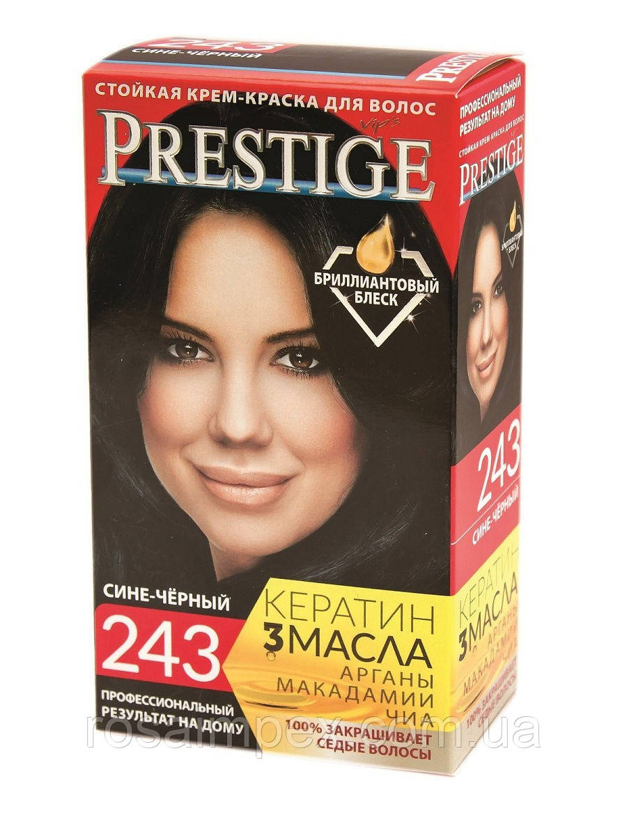 Стійка фарба для волосся vip s Prestige №243 Синьо-чорний
