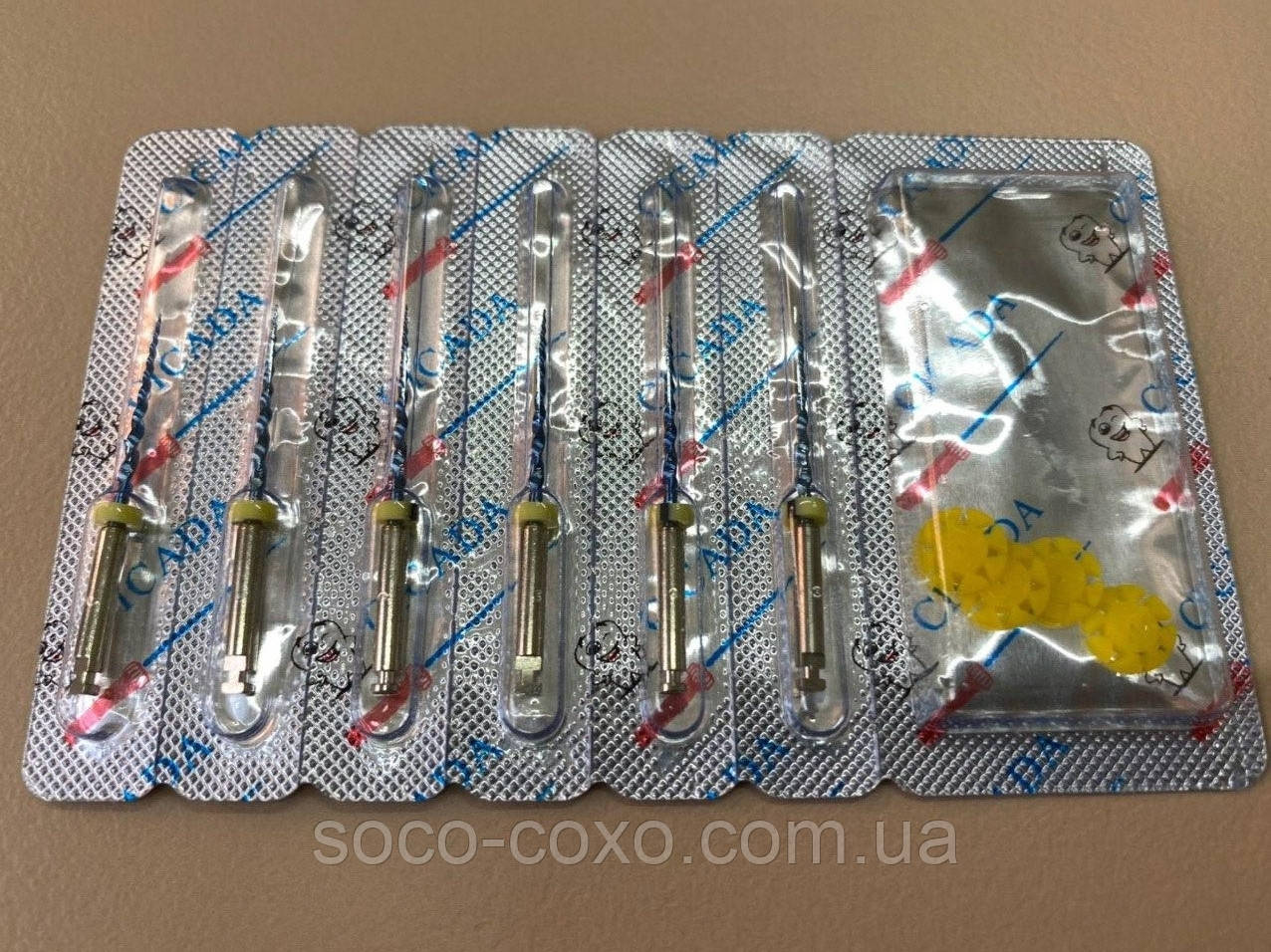 Файли CICADA Niti Endodontic files Blue 08/17 набір, 19 мм, 6 шт/упак.