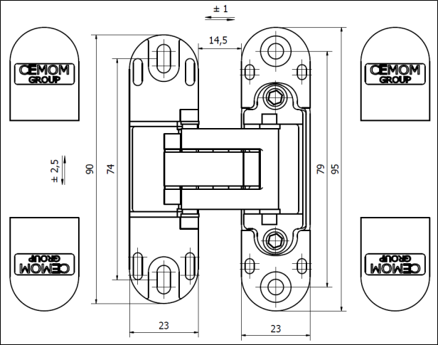 Скрытая Петля Cemom Estetic 978 Универсальная Черная — в Категории ...