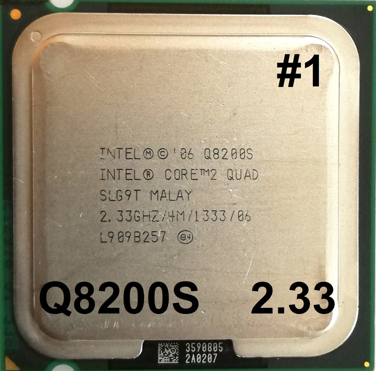 Процесор ЛОТ#1 Intel Core 2 Quad Q8200S R0 SLG9T 2.33GHz 4M Cache 1333 MHz FSB Socket 775 Б/У