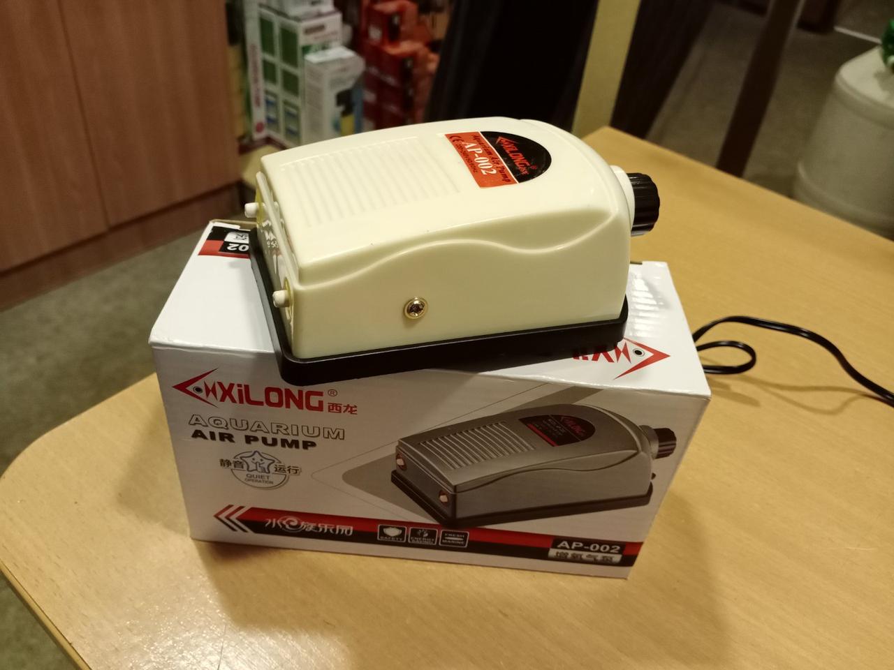 Двоканальний компресор для акваріума Xilong AP-002 (до 150 л) з плавним регулюванням