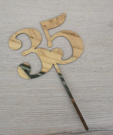 Топер на торт. Дзеркальний топер на торт., фото 1