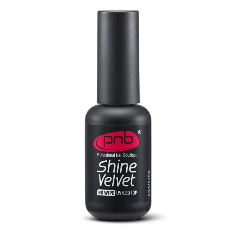 Uv/Led Top Shine Velvet No wipe (матовий оксамитовий топ із шимером без липкого шару) 8 мл. PNB
