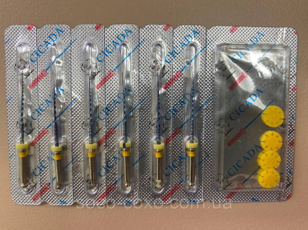 Файли CICADA Niti Endodontic files Blue 04/20 набір, 25 мм, 6 шт/упак.