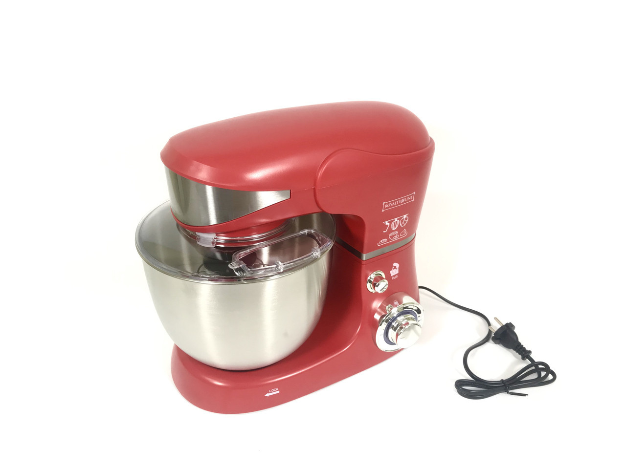 Кухонний комбайн тістоміс планетарний Royalty Line PKM-1600 red