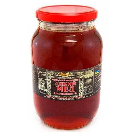 Мед бджолиний натуральний, сорт: "Дикий мед" 1350 г, фото 2