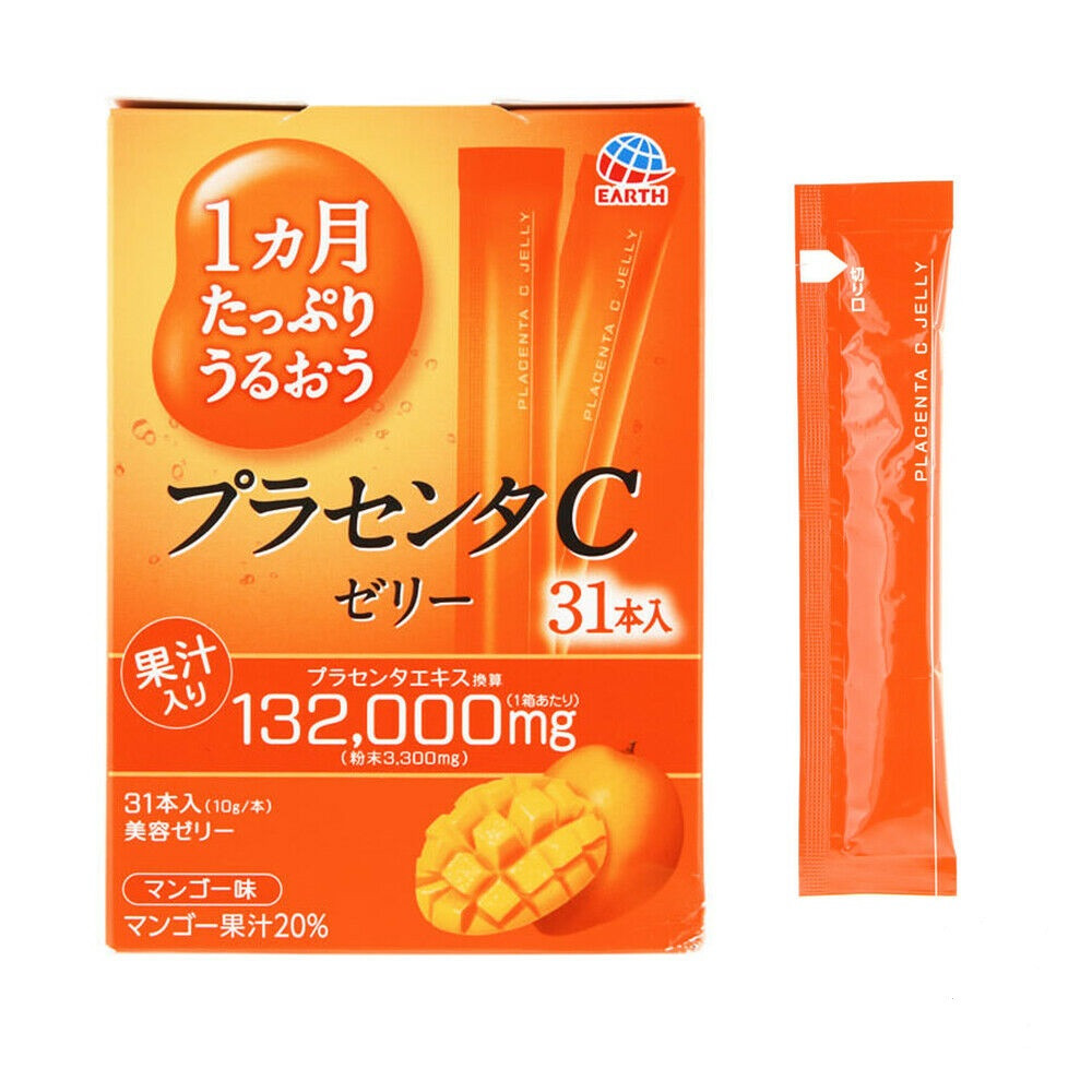 Earth Biochemical Placenta C Jelly Плацента желе з вітаміном С, 31 шт по 10 г. До 09/2026