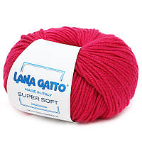 Lana Gatto SUPER SOFT (Супер Софт) № 13976 фуксия (Пряжа меринос, нитки для вязания)