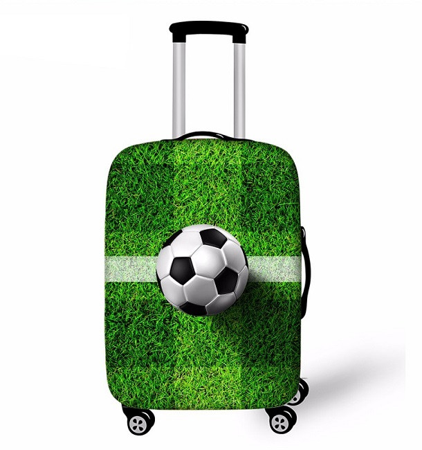 Чехол для чемодана Футбол RunningTiger M Зеленый с принтом - фото 1 - id-p1133788310