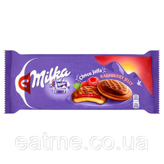 Milka Choco Jaffa Печиво з малиновим джемом 147g, фото 1