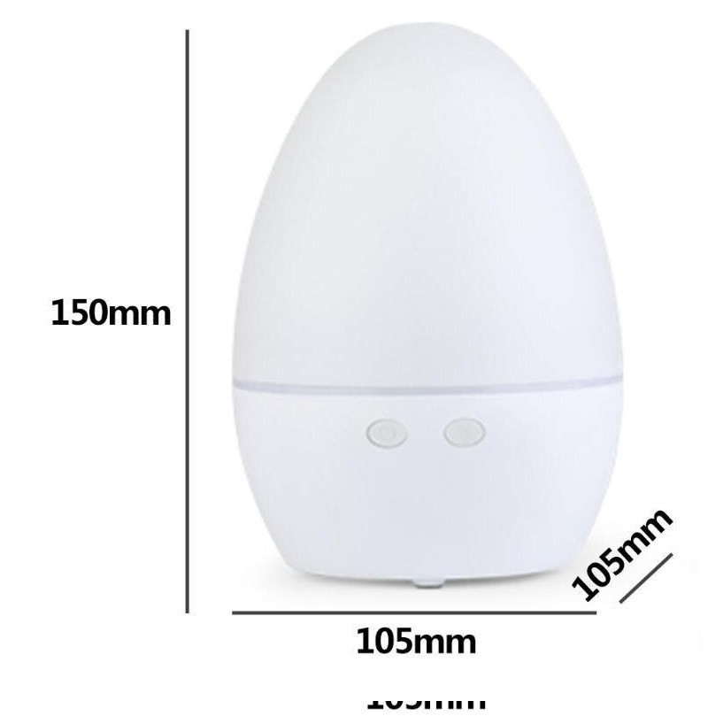 Мінізволожувач повітря у формі яйця світлодіодний нічник 235 мл, фото 1