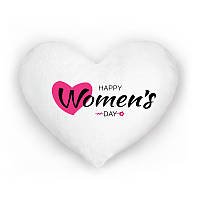 Світна подушка Happy women's day біла