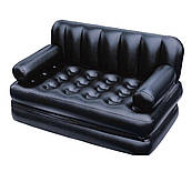 Надувний диван-трансформер Bestway 75054 Double 5-in-1 Multifunctional Couch 188х152х64 см (чорний)без насоса