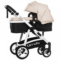 Коляска универсальная CARRELLO Fortuna CRL-9001/1 Peanut Beige 2в1 c матрасом +дождевик