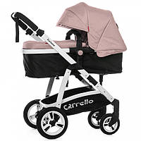 Коляска универсальная CARRELLO Fortuna CRL-9001/1 Coral Pink 2в1 c матрасом +дождевик