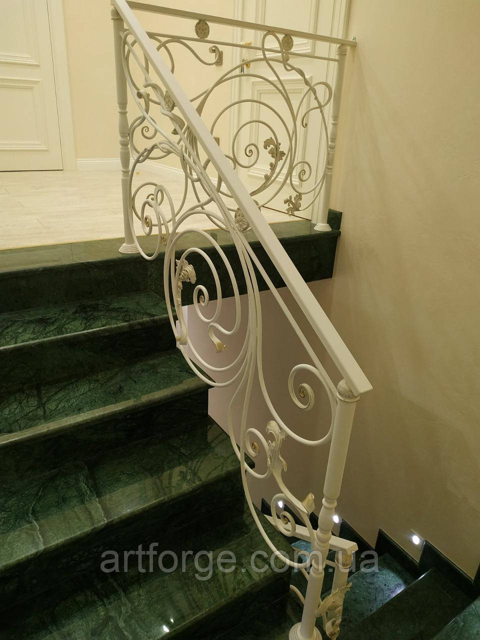 Кованые перила для лестницы. Ограждение лестницы. - фото 5 - id-p1133918774