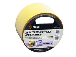 Двостороння стрічка для килимків ELCOR TEFB5003 50мм*3м на тканевій основі