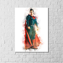 Супермен Картина на полотні Декор на стіну Марвел Месники Superman Подарунок хлопцю Постер Картина з героями