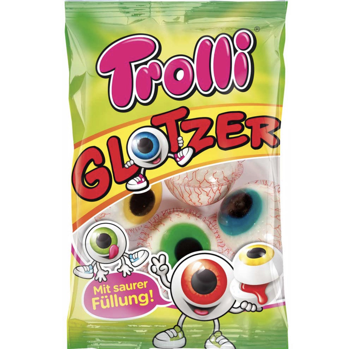 Trolli Жовті фруктові очі з малиновою начинкою