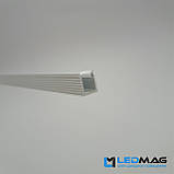 Світлодіодний профіль вузький з розсіювачем для LED стрічки накладної 8,5х7,5 мм (планки по 2 та 3 метри), фото 2