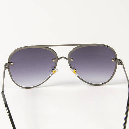 Сонцезахисні окуляри авіатори (арт.6247/5) чорні, фото 3