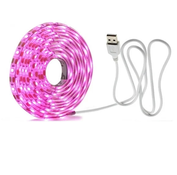 Фітолампа для рослин LED-стрічка 2 м USB вологозащена (000973)