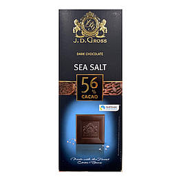 J.D.Gross Темний шоколад 56% какао із сіллю 125g
