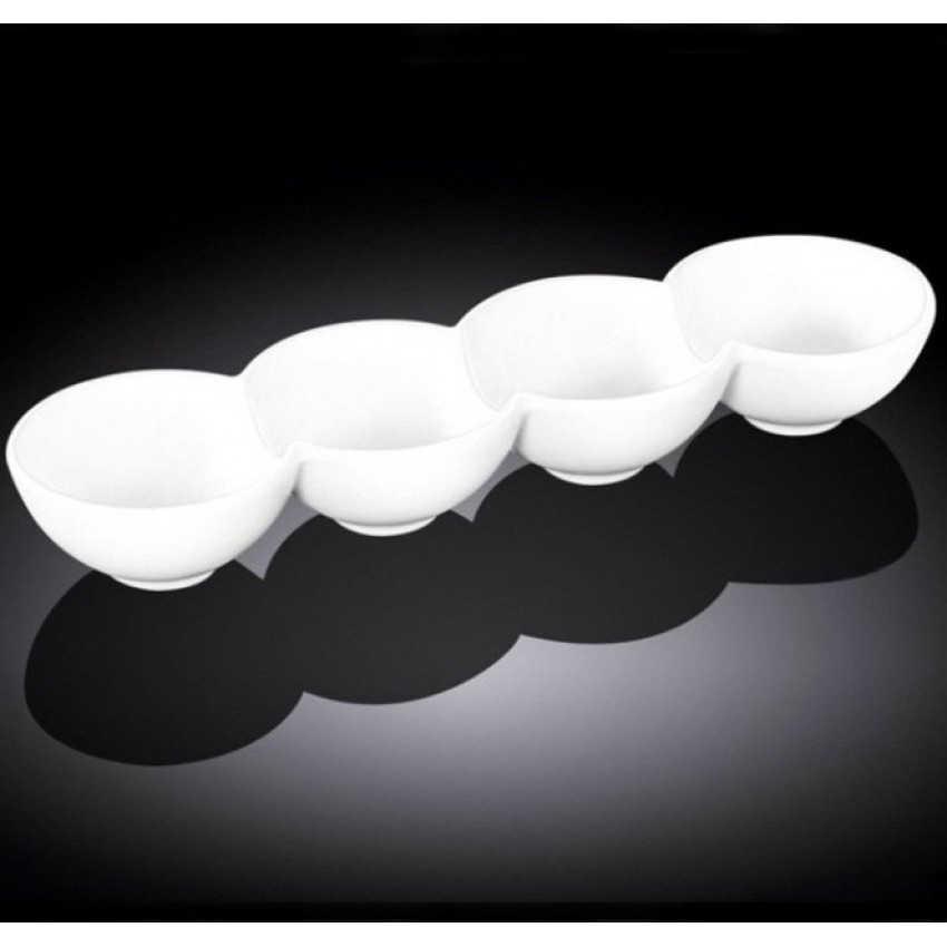 Ємність для закусок Wilmax 30 x 8 см 4 секції 992602 WL