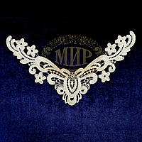 Основа для кольє мереживна 27х14 см Колір — білий, 1 шт.