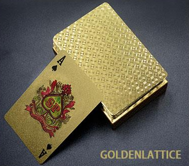 Золотые игральные карты из водонепроницаемого материала! Пластиковые игральные карты для покера! - фото 2 - id-p1133972581