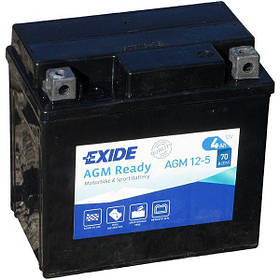 Акумулятор для мотоцикла гелевий EXIDE SLA12-5 = AGM12-5 4Ah 113x70x105