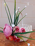 Великодній кошик з декором.Пасхальная корзина. Великодній декор. Кошик для пасти., фото 6
