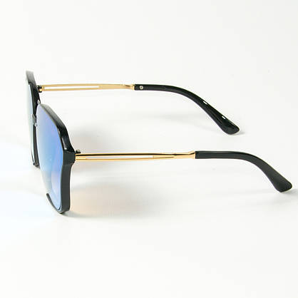 Жіночі сонцезахисні квадратні окуляри дзеркальні (арт. 2341/4) блакитні, фото 4