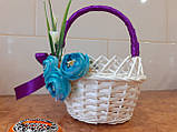 Великодній кошик з декором.Пасхальная корзина. Великодній декор. Кошик для паски., фото 7