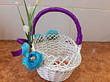 Великодній кошик з декором.Пасхальная корзина. Великодній декор. Кошик для паски., фото 2