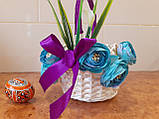 Великодній кошик з декором.Пасхальная корзина. Великодній декор. Кошик для паски., фото 6