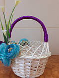Великодній кошик з декором.Пасхальная корзина. Великодній декор. Кошик для паски., фото 5