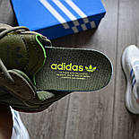 Чоловічі кросівки демісезонні Adidas Ozweego Khaki осінь-весна. Живе фото. топ, фото 6