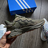 Чоловічі кросівки демісезонні Adidas Ozweego Khaki осінь-весна. Живе фото. топ, фото 5