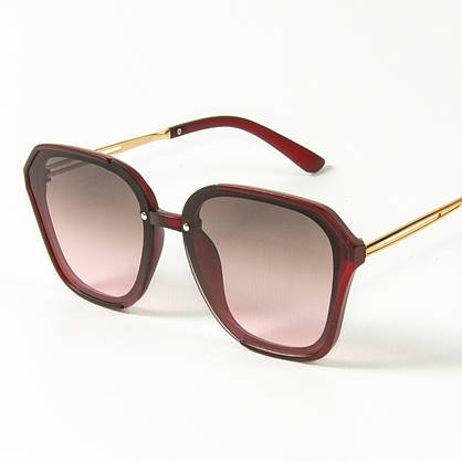 Жіночі сонцезахисні квадратні окуляри (арт. 2341/5) червоні, фото 3