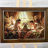 Картина з бурштина " Діти ", картина подарунок
